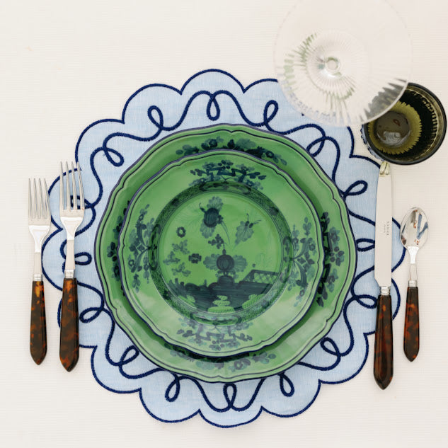 ORIENTE ITALIANO DINNER PLATE, MALACHITE