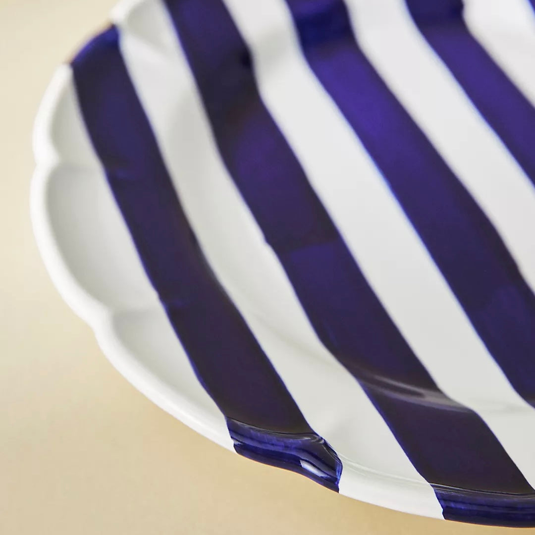 AMALFITANA NAVY STRIPE SALAD PLATE