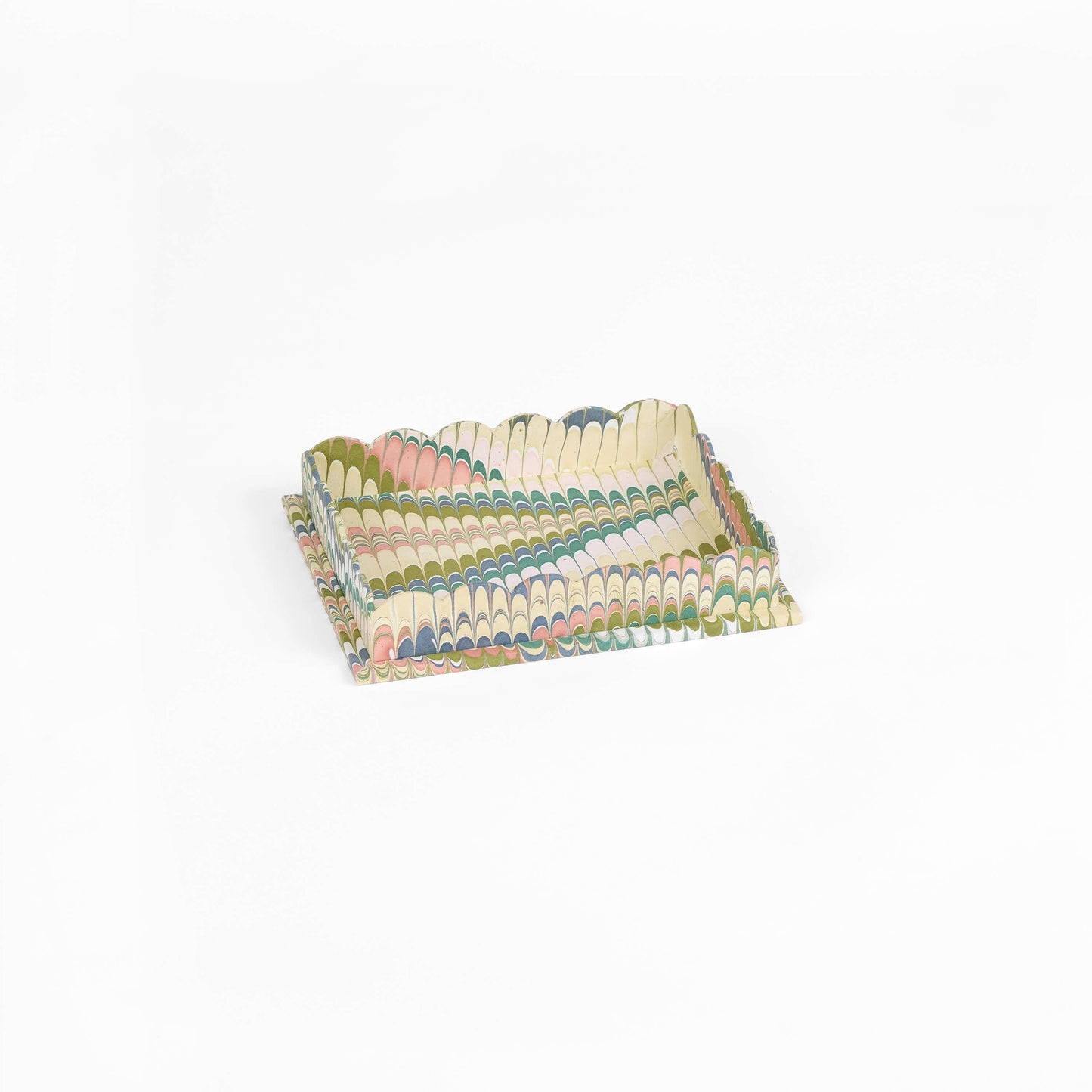 SCALLOPED TRAY SET, MOSS MOUNTAIN