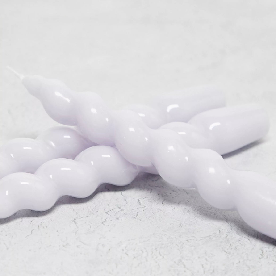 SPIRAL TAPER CANDLES, LILAC (SET OF 3)
