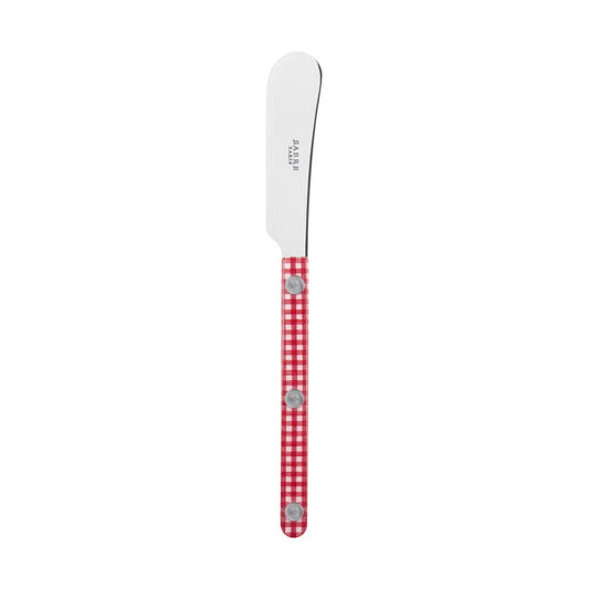 RED & WHITE GINGHAM CHEESE SPREADER