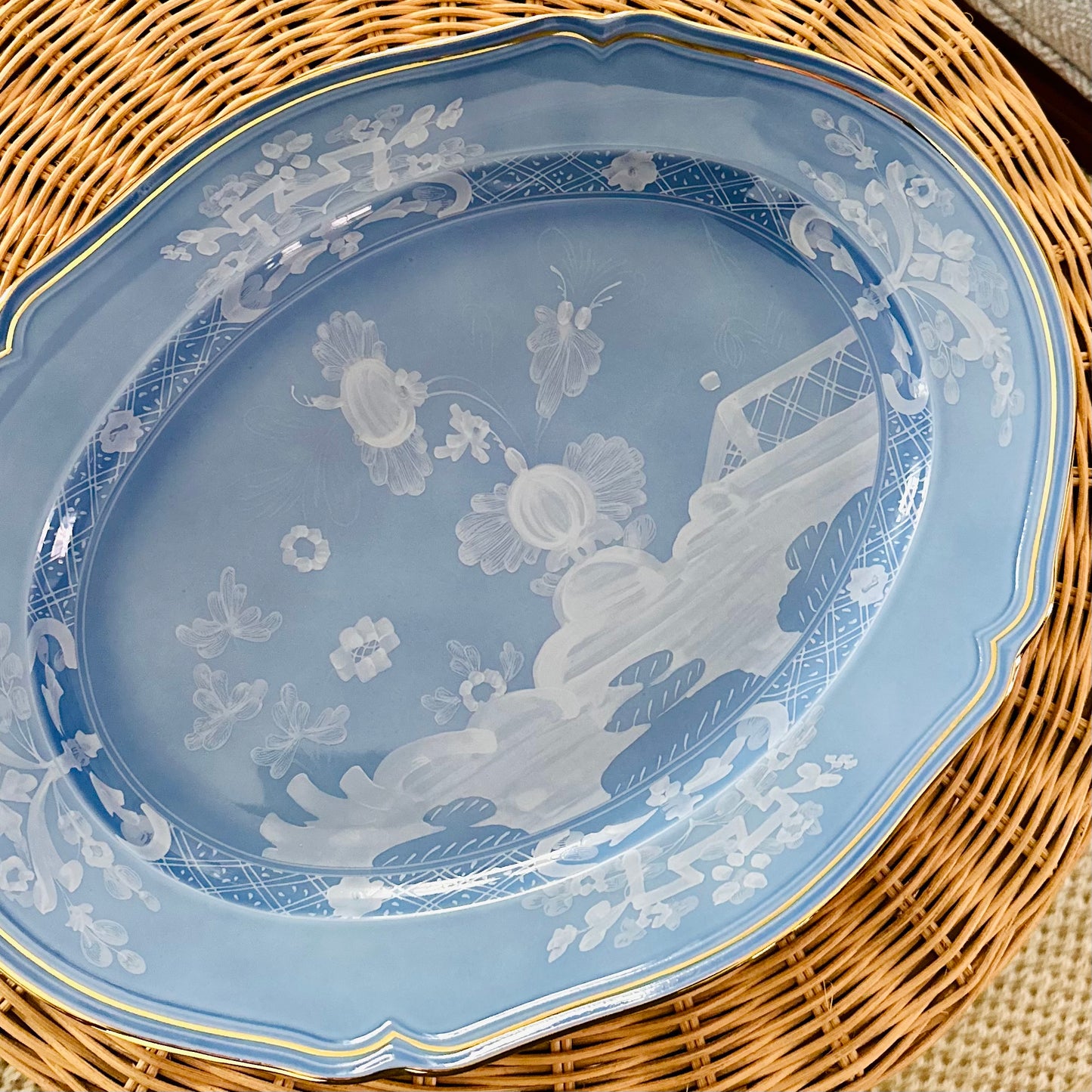 ORIENTE ITALIANO OVAL PLATTER, PERVINCA