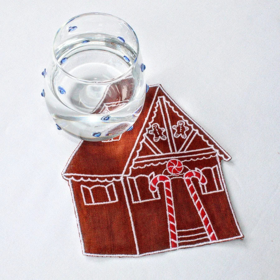 GINGERBREAD HOUSE COCKTAIL NAPKINS (SET OF 4)
