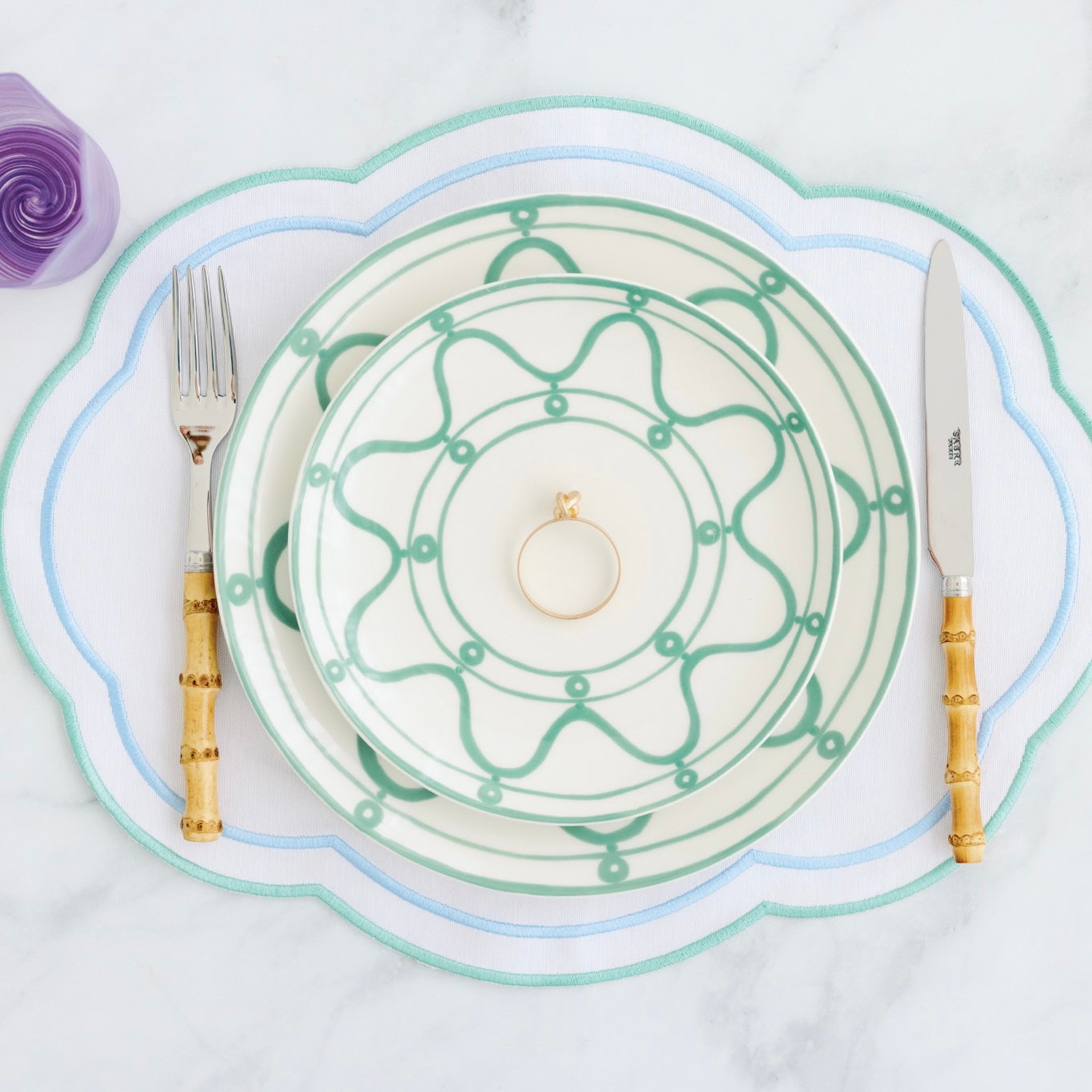 SERENITY GREEN DESSERT PLATE