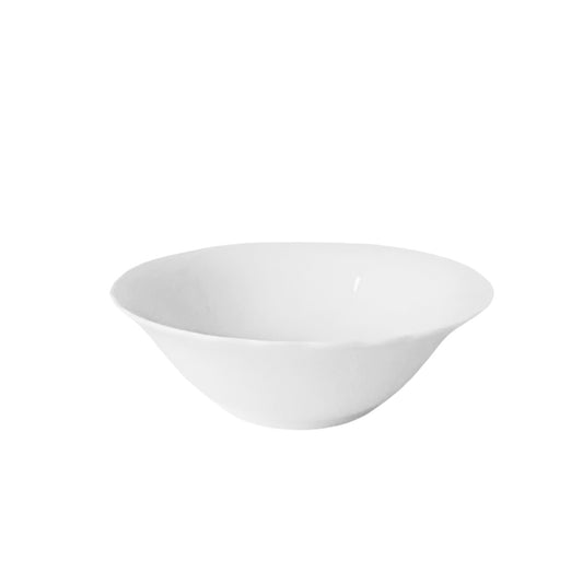WHITE SCALLOPED CEREAL BOWL