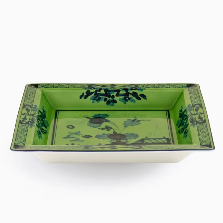 ORIENTE ITALIANO LARGE SQUARE CHANGE TRAY, MALACHITE