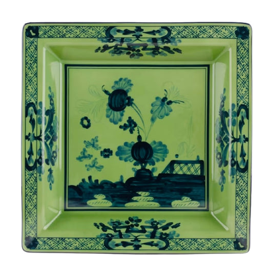 ORIENTE ITALIANO LARGE SQUARE CHANGE TRAY, MALACHITE