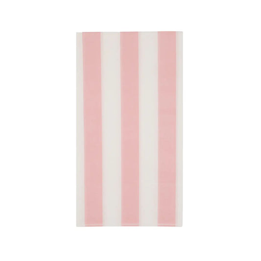 CABANA STRIPE PAPER GUEST TOWELS, LIGHT PINK