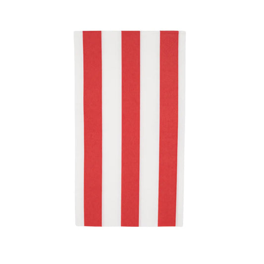 CABANA STRIPE PAPER GUEST TOWELS, RED