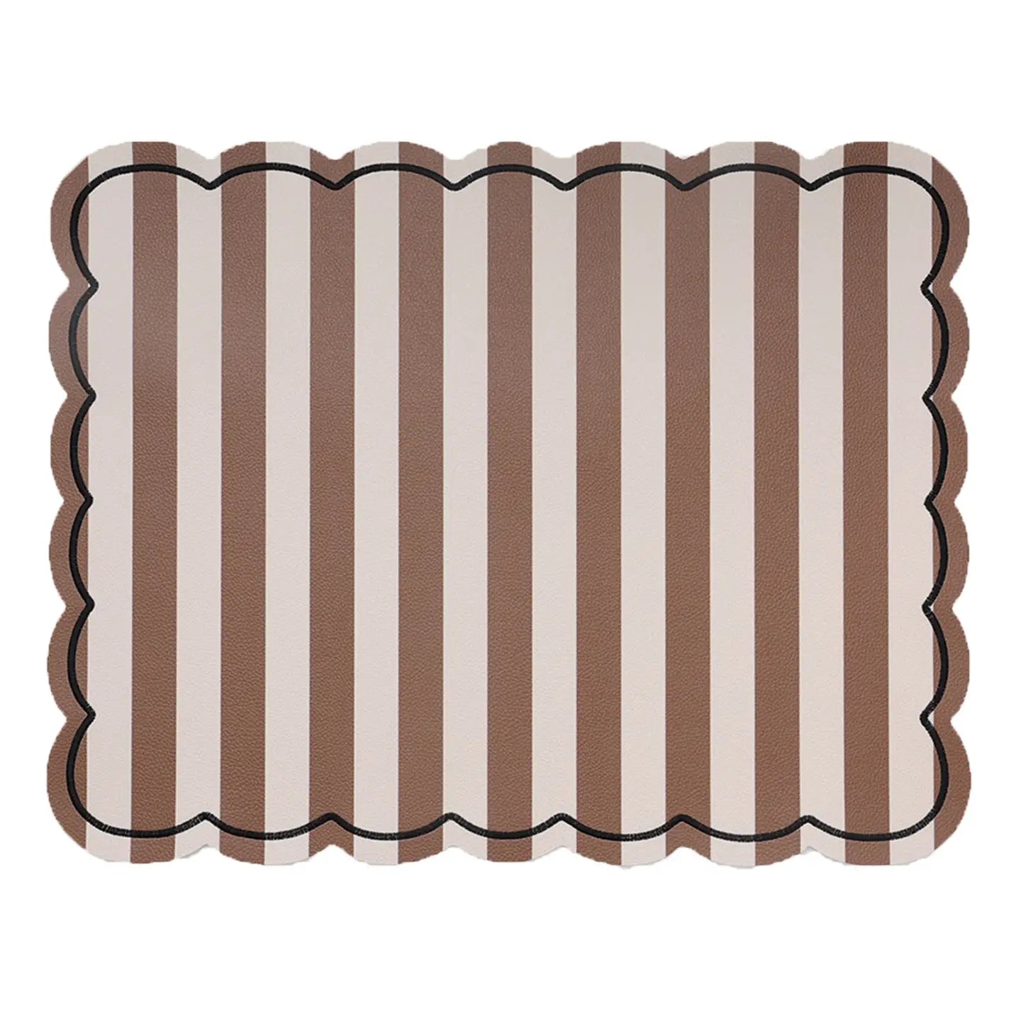 BROWN STRIPE WIPEABLE PLACEMAT (SET OF 4)
