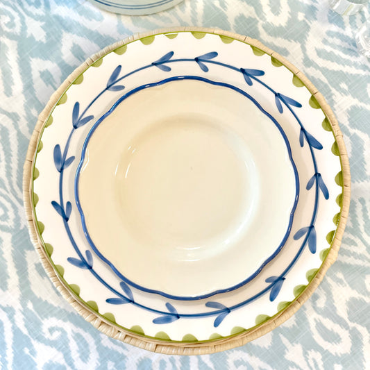 POWDER BLUE IKAT TABLECLOTH