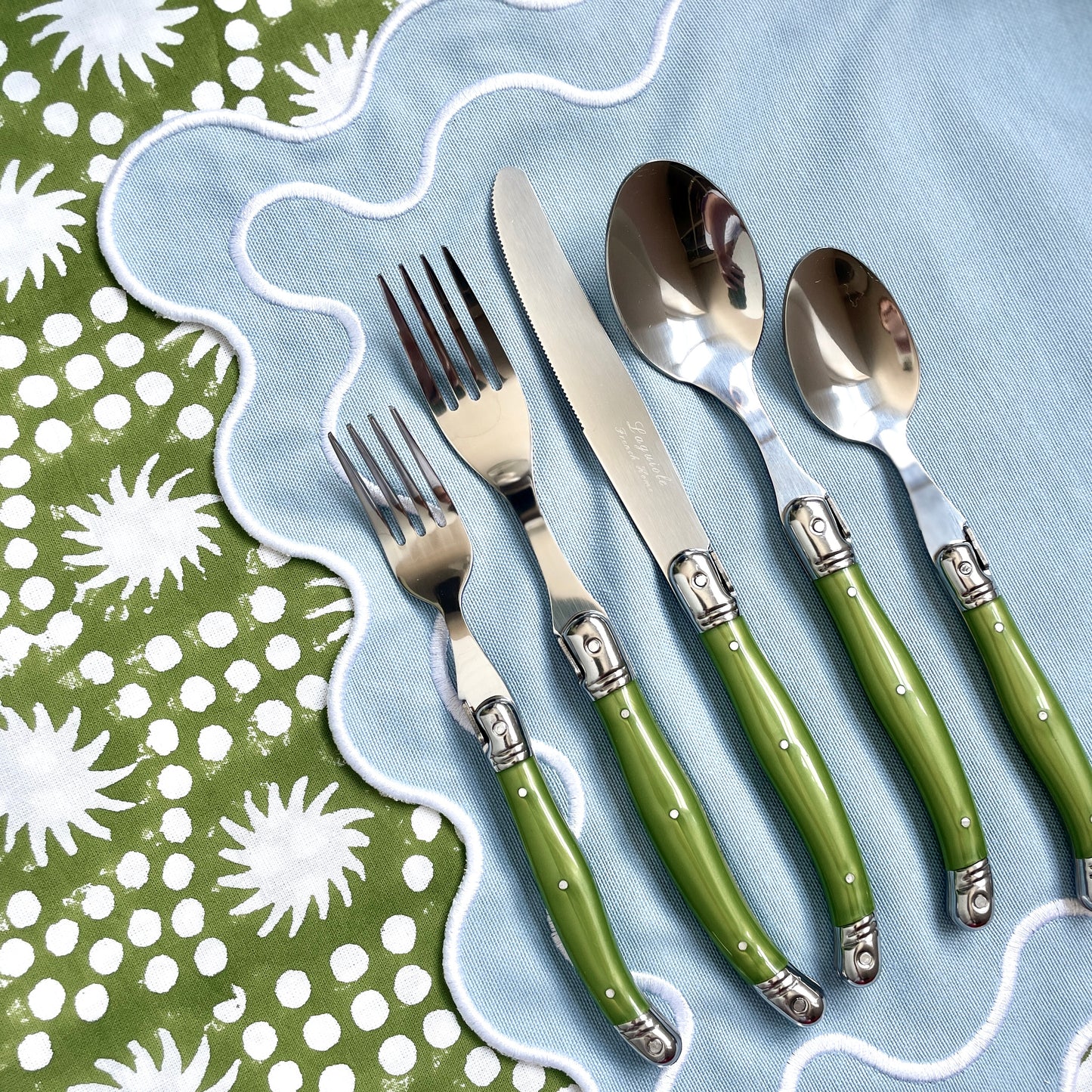 FLATWARE SET, SPRING GREEN