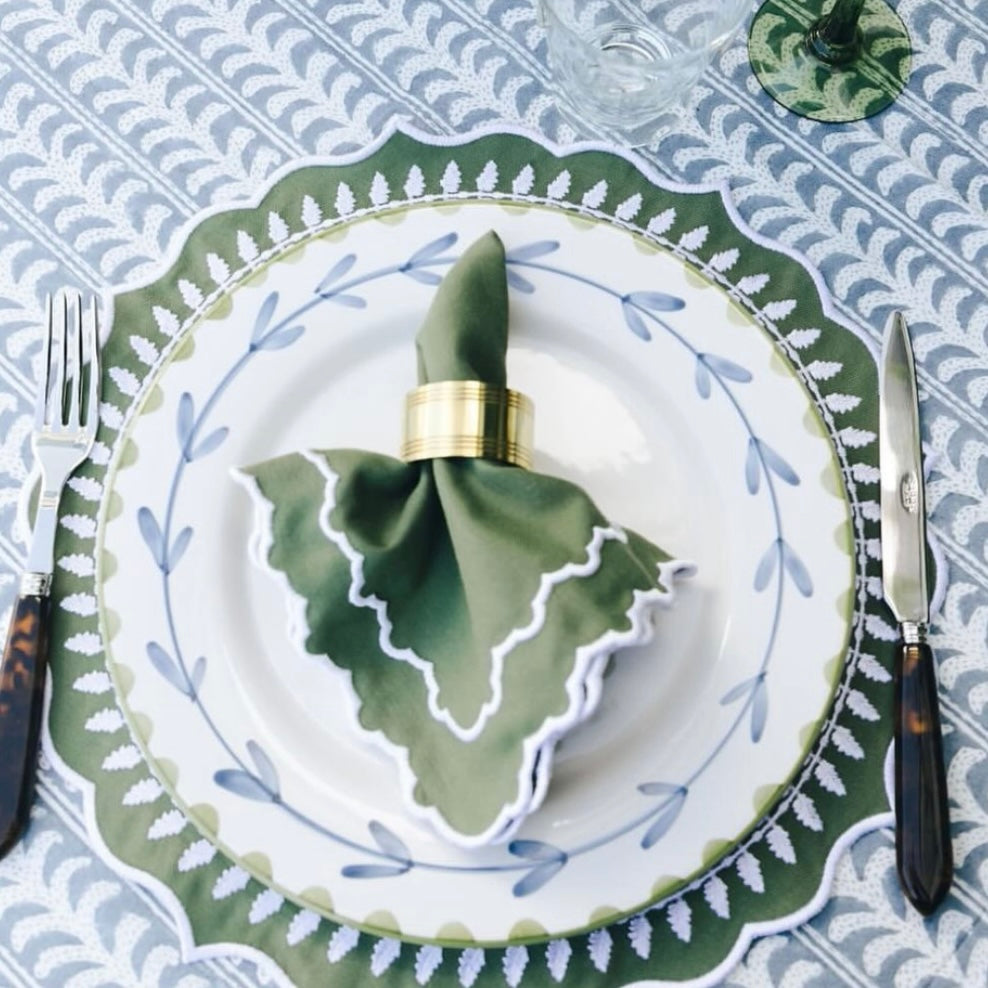 FLEUR TABLECLOTH, BLUE