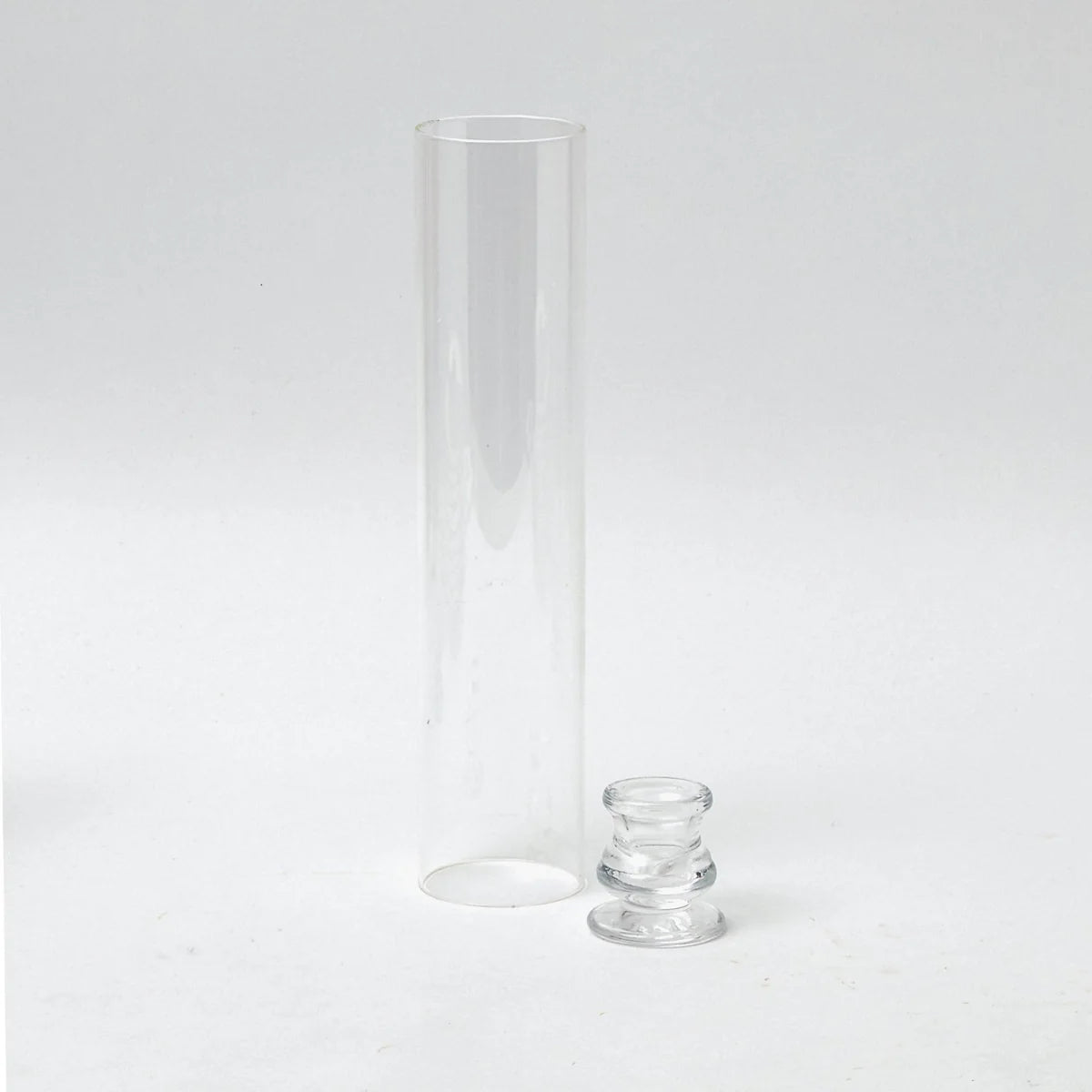 GLASS HURRICANE TAPER CANDLE HOLDER