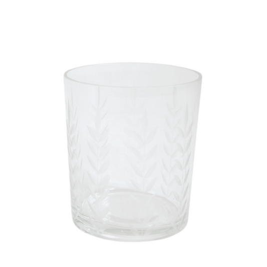ETCHED LEAF TUMBLERS (SET OF 4)
