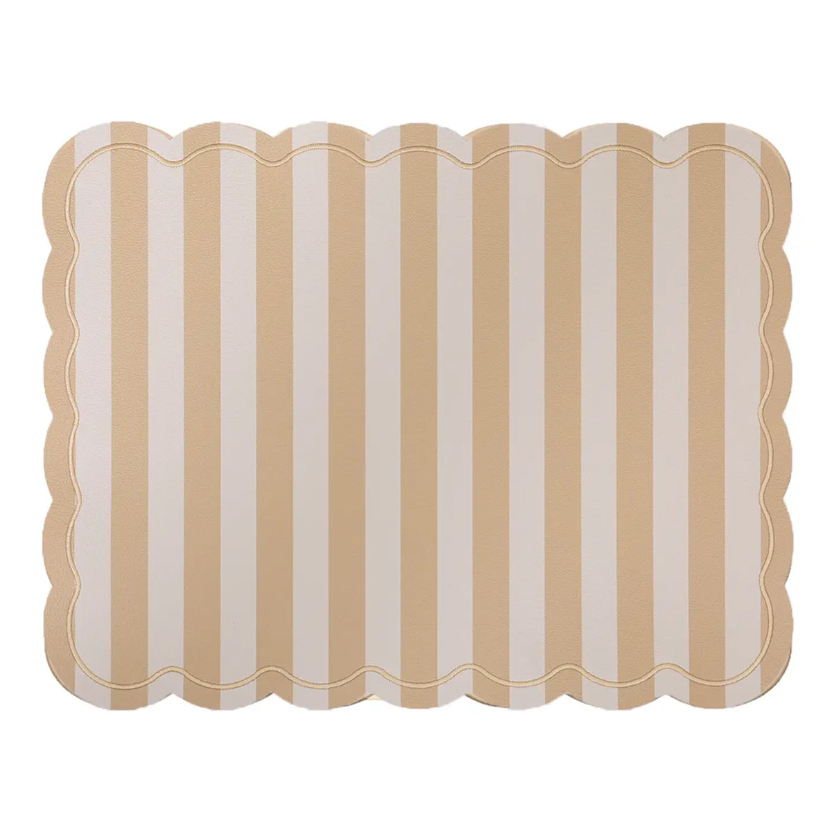 BEIGE STRIPE WIPEABLE PLACEMAT