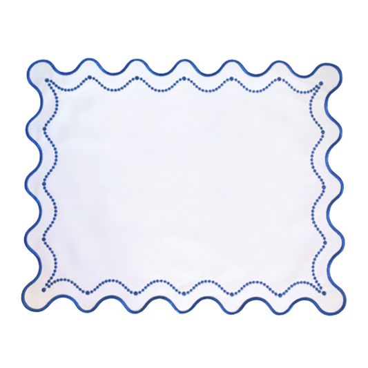 PALOMA PLACEMATS, NAVY & WHITE (SET OF 4)
