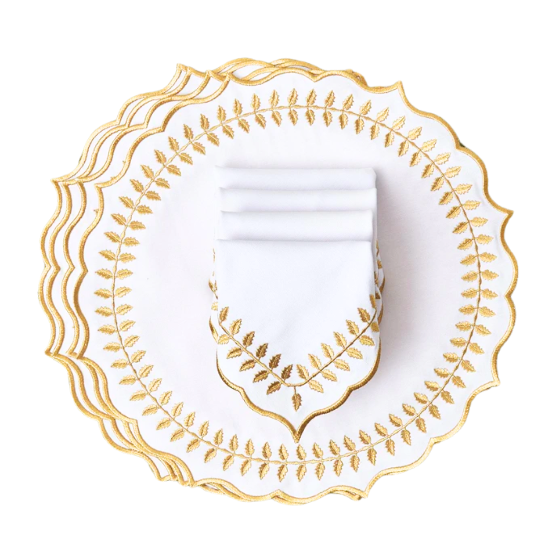 FERN PLACEMATS, WHITE (SET OF 4)