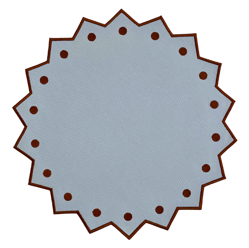 ZIGGY PLACEMATS, BLUE & BROWN (SET OF 4)