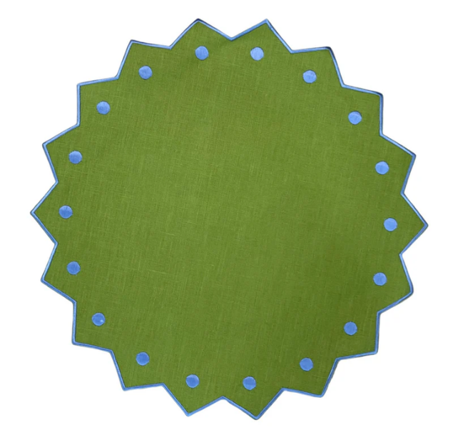 ZIGGY PLACEMATS, GREEN & BLUE (SET OF 4)