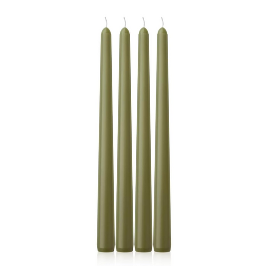 TAPER CANDLES, GREEN (SET OF 2)