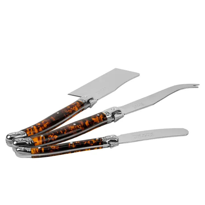 CHEESE KNIVES SET, TORTOISE