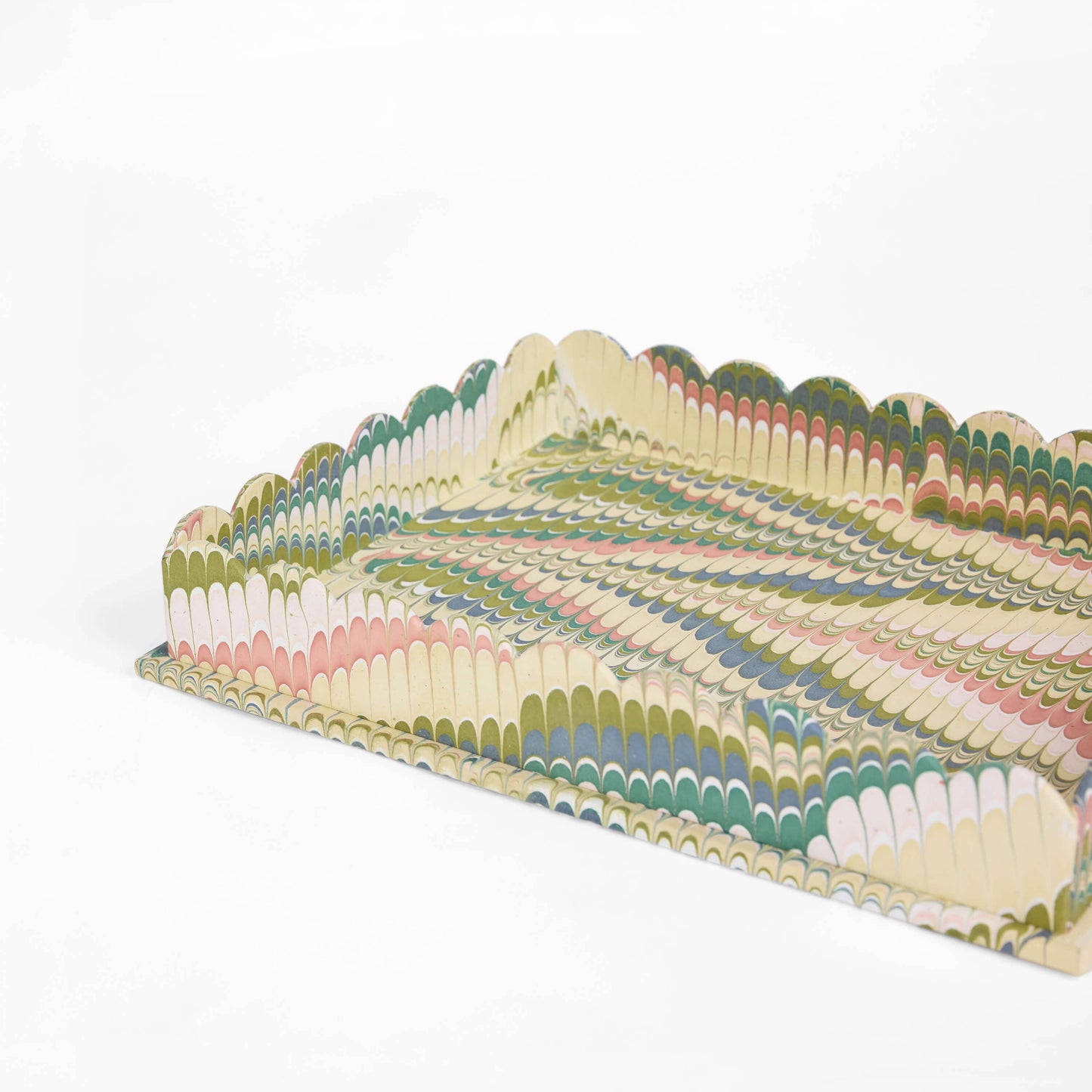 SCALLOPED TRAY SET, MOSS MOUNTAIN