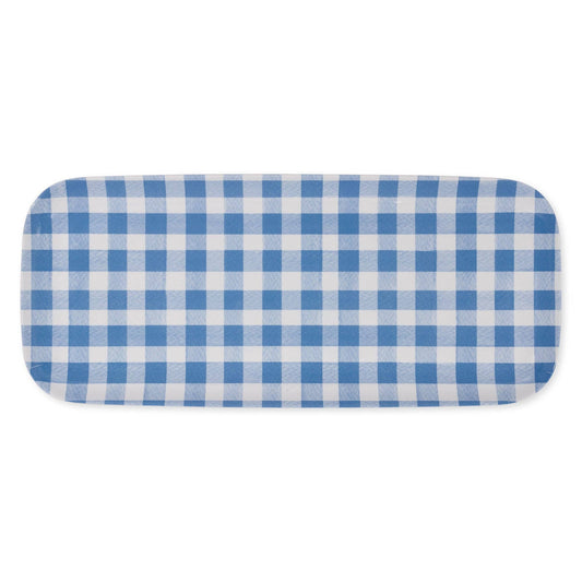 BLUE GINGHAM TRAY
