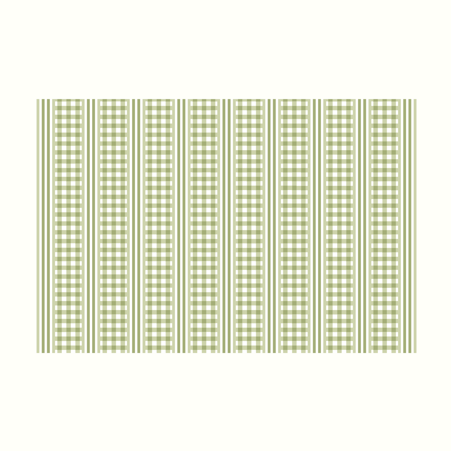GREEN GINGHAM TABLECLOTH