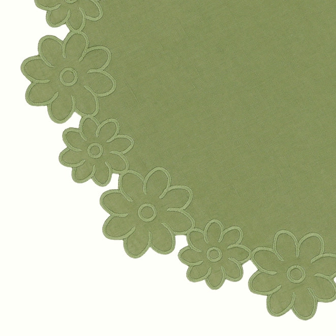 FLOWER PLACEMATS, GREEN (SET OF 4)