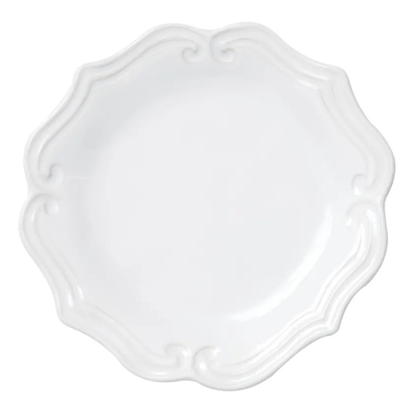 INCANTO STONE BAROQUE SALAD PLATE, WHITE