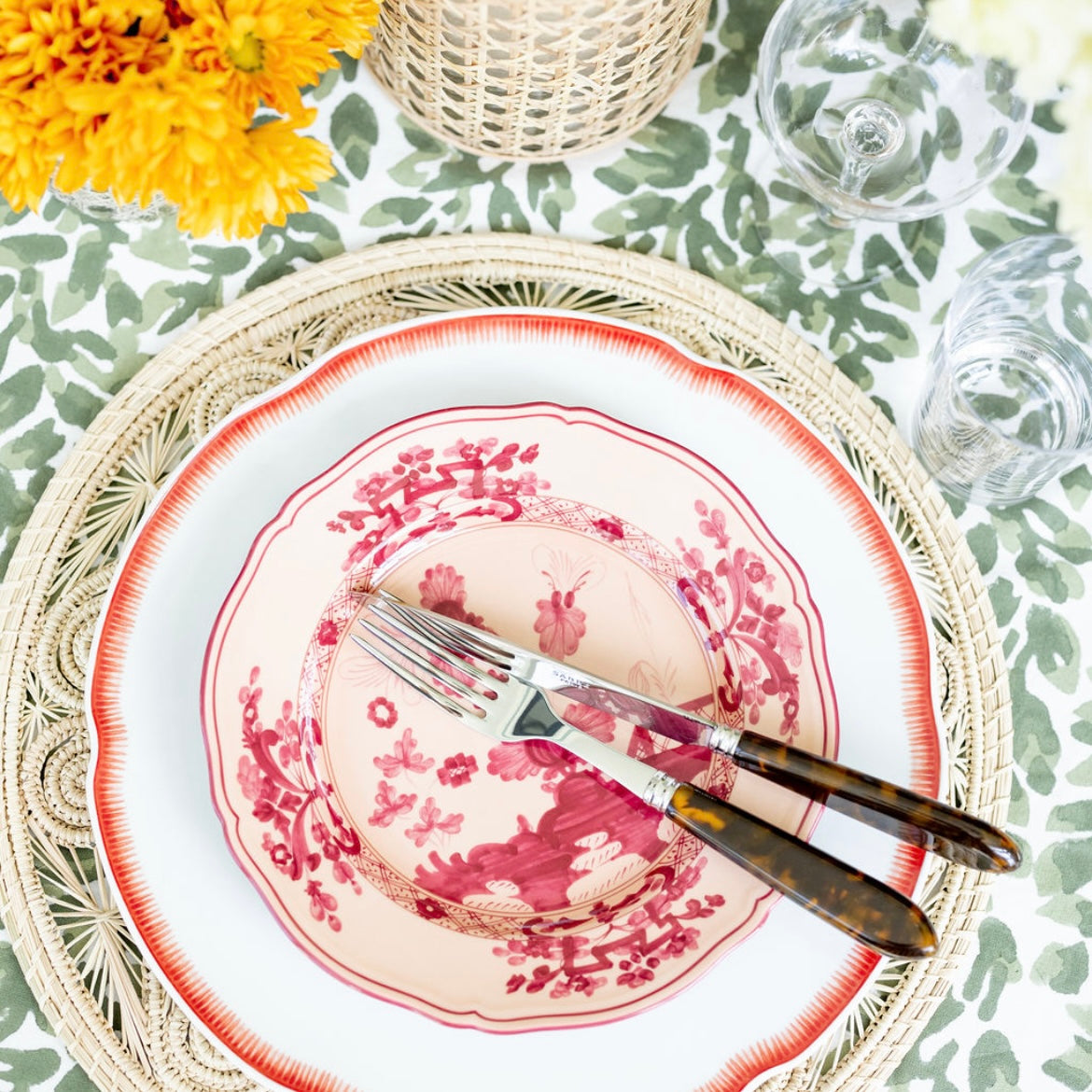 OLIVIA TABLECLOTH, GREEN
