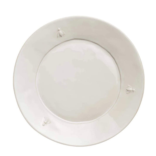 BEE DESSERT PLATE, WHITE