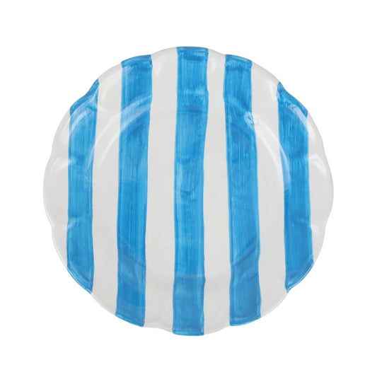 AMALFITANA AQUA STRIPE SALAD PLATE