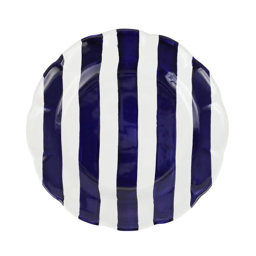 AMALFITANA NAVY STRIPE SALAD PLATE