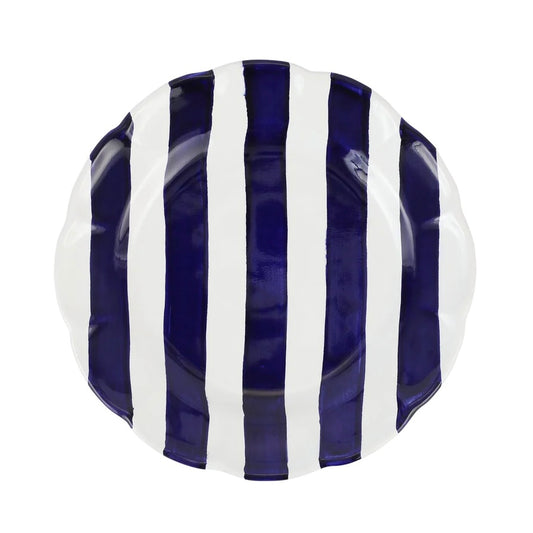 AMALFITANA NAVY STRIPE SALAD PLATE
