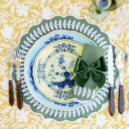 FERN NAPKINS, GREEN (SET OF 4)