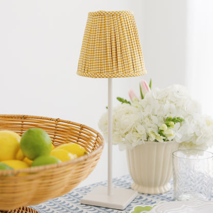 GINGHAM LAMPSHADE, GOLDEN