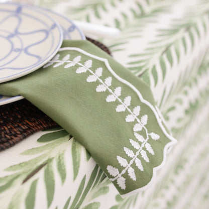 FERN NAPKINS, GREEN (SET OF 4)