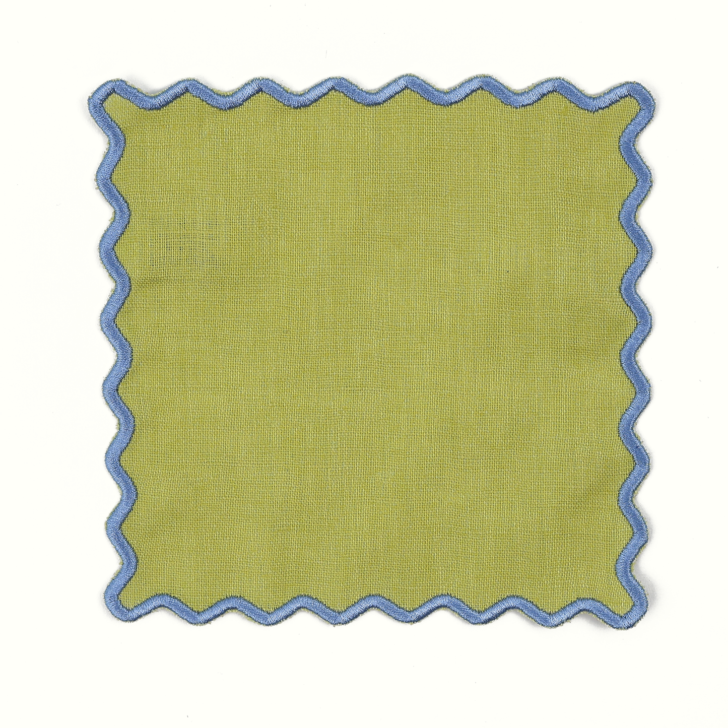 VIVIENNE SQUARE COCKTAIL NAPKINS, GREEN (SET OF 4)