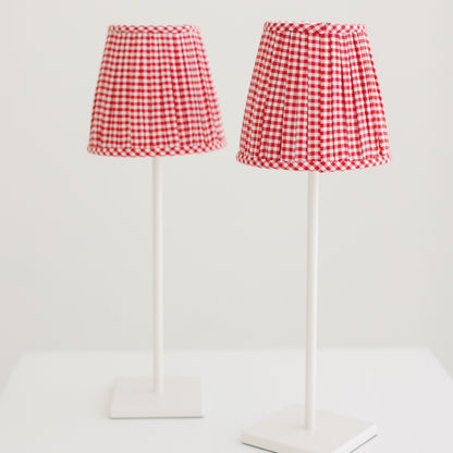 GINGHAM LAMPSHADE, RED