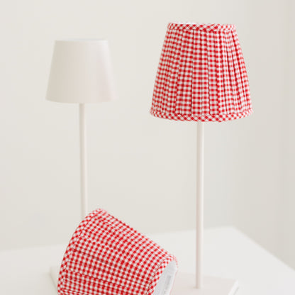 GINGHAM LAMPSHADE, RED
