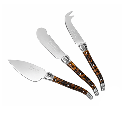 CHEESE KNIVES SET, TORTOISE