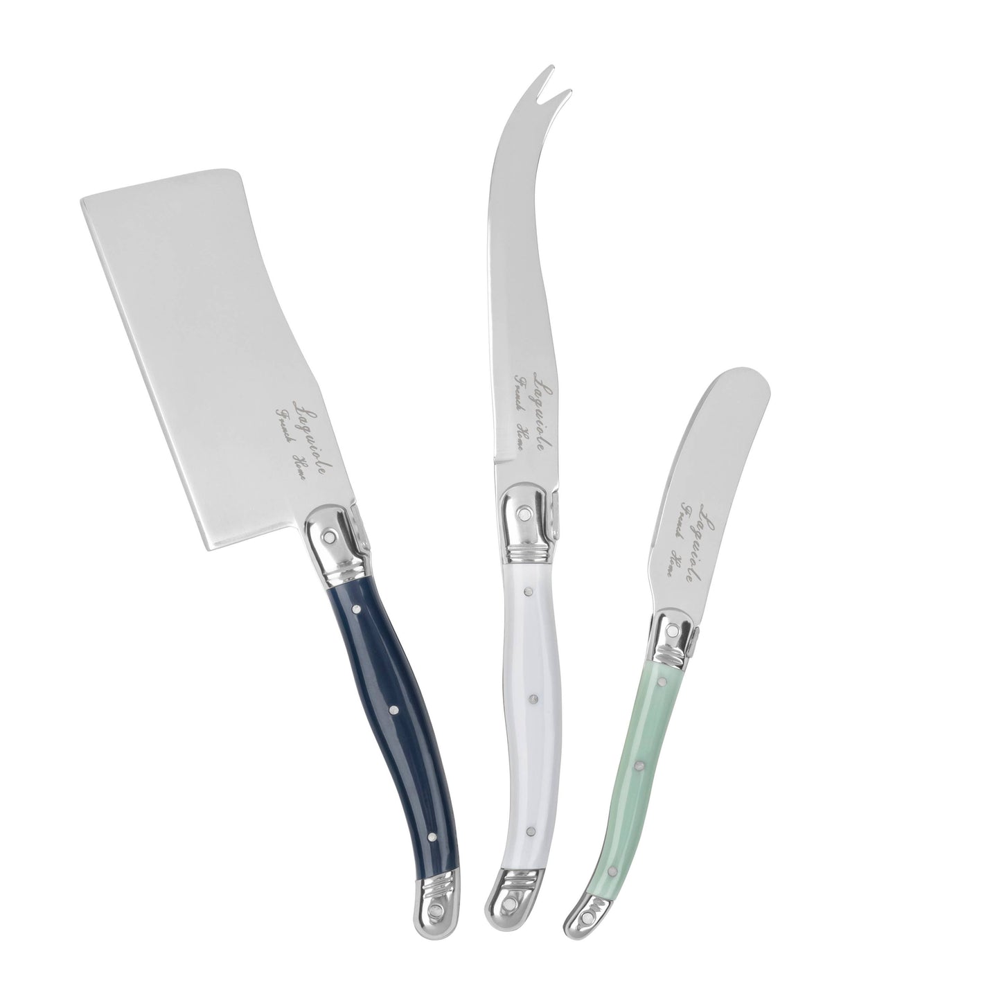CHEESE KNIVES SET, SEA SALT