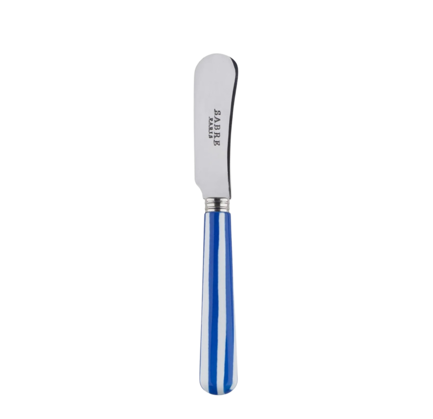 BLUE & WHITE STRIPE CHEESE SPREADER