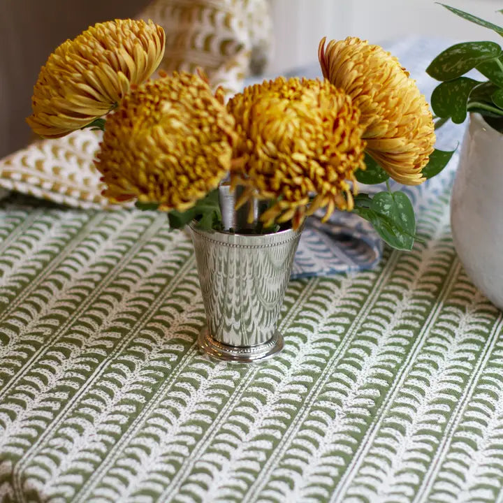 FLEUR TABLECLOTH, GREEN