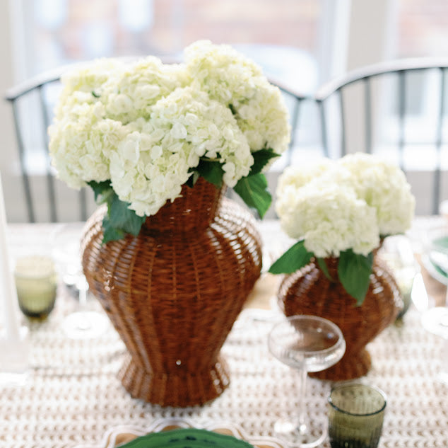 SMALL BROWN WOVEN VASE