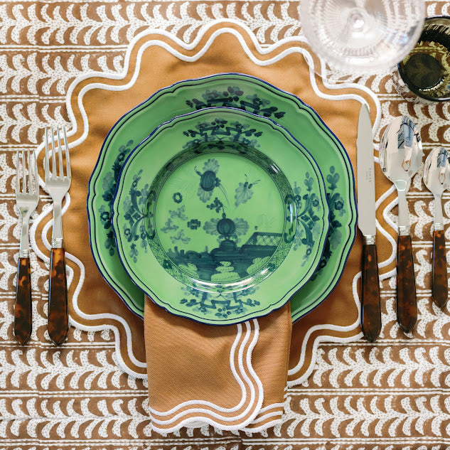 ORIENTE ITALIANO DESSERT PLATE, MALACHITE