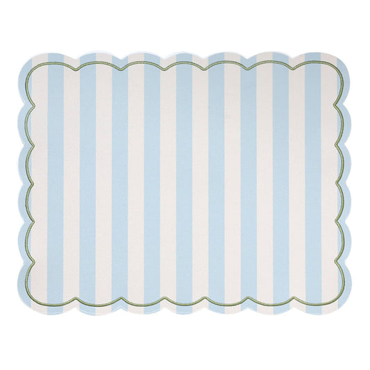 BLUE STRIPE WIPEABLE PLACEMAT (SET OF 4)