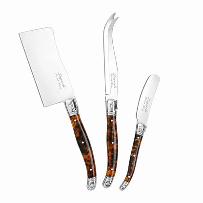 CHEESE KNIVES SET, TORTOISE